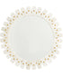 Oval Decorative Mirror In White Marble With Brushed Brass Metal