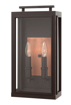 17"H Sutcliffe 2-Light LED Medium Outdoor Wall Light in Oil Rubbed Bronze