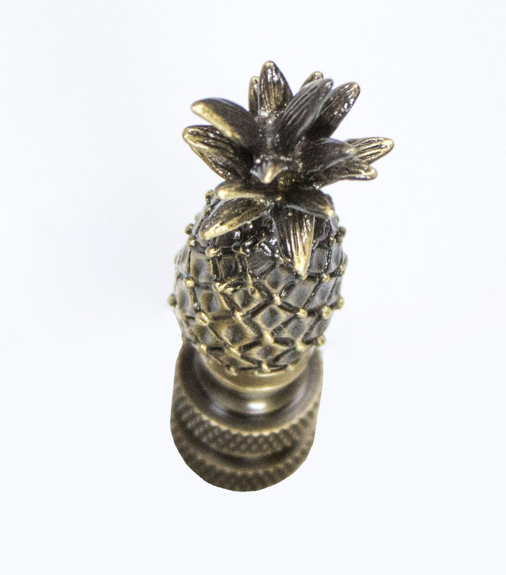 Tall Pineapple Ceiling Fan Pull, 2.5"h with 12" Antiqued Brass Chain