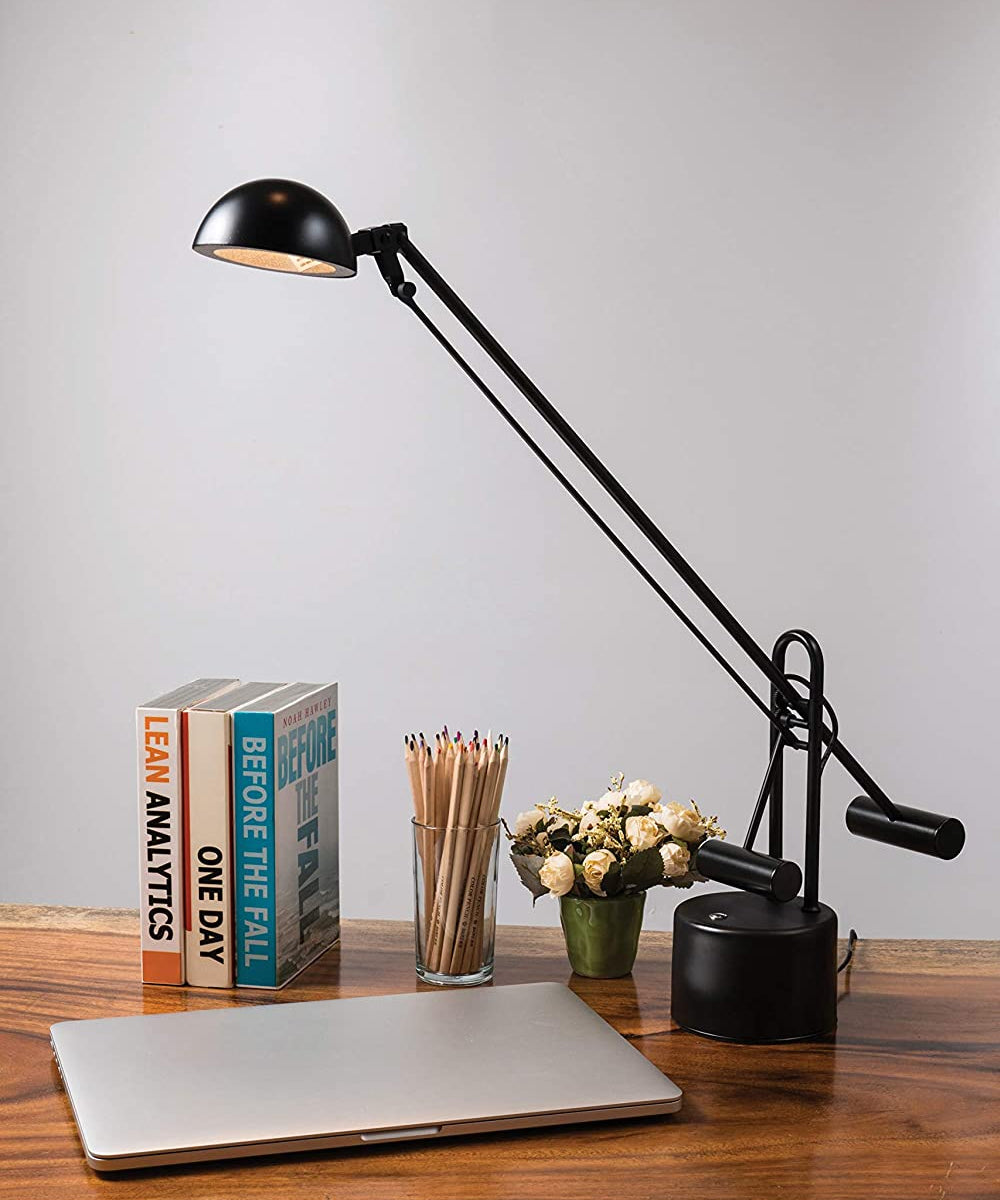 25"H Halotech LED Desk Lamp Black