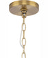 Laila 1-Light Coastal Pendant with Woven Jute Accent Vintage Brass