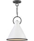 Winnie 1-Light Small Pendant in Polished White