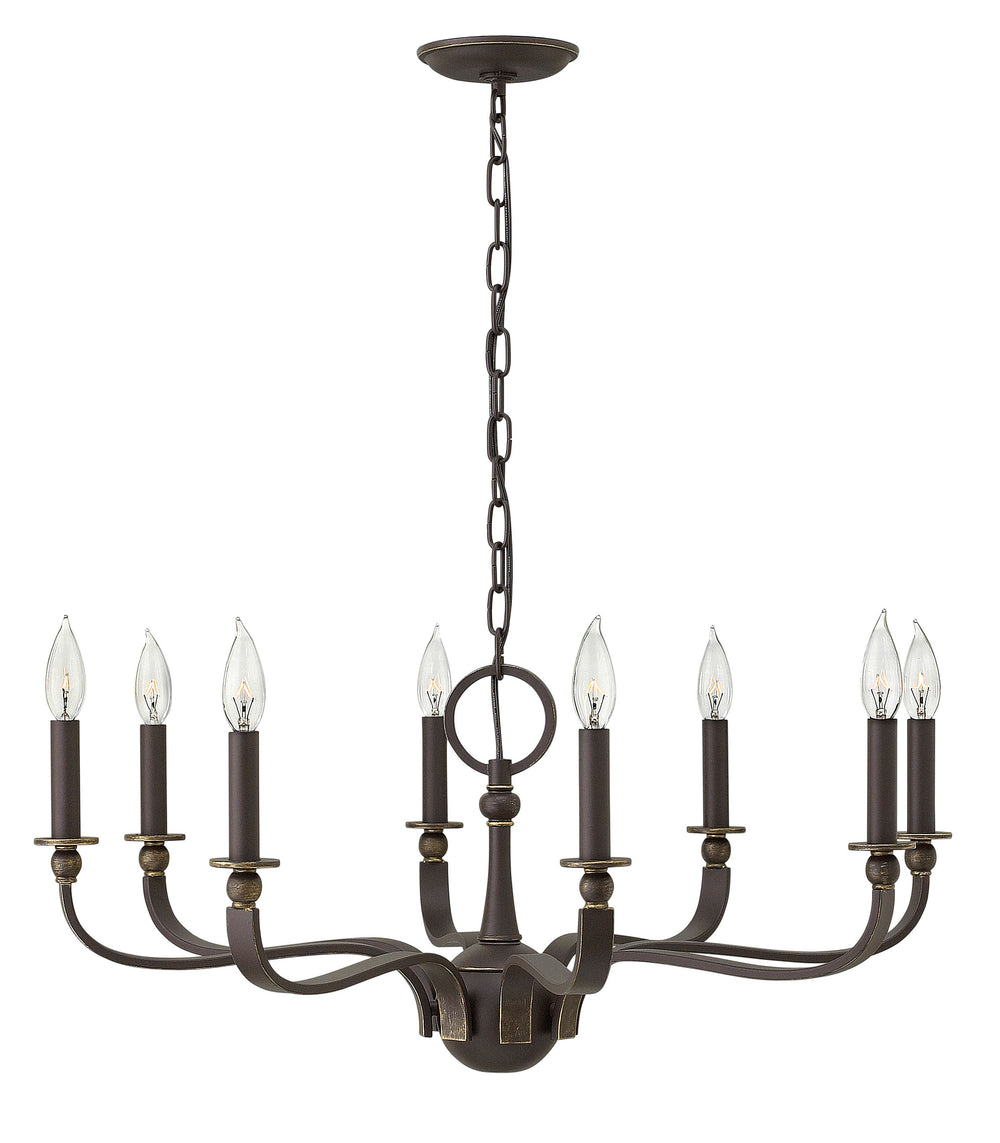 29"W Rutherford 8-Light Single Tier in Oil Rubbed Bronze