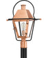 Rue De Royal Large 1-light Outdoor Post Light Aged Copper