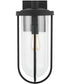 Corbin 1-Light Outdoor Wall Mount In Black With Clear Glass