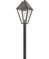 Endsley 1-Light Large Post Mount Lantern in Blackened Brass