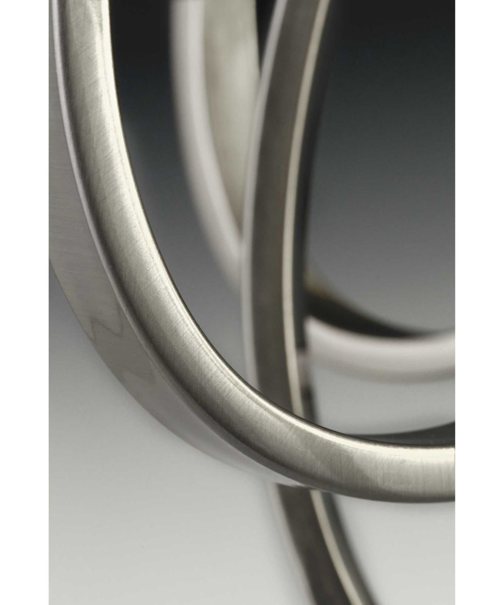 Torino 1-Light Etched Glass Transitional Mini-Pendant Light Brushed Nickel
