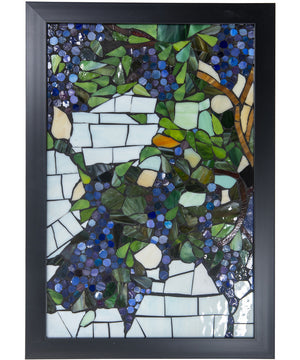 Grapevine Mosaic Art Glass Wall Panel