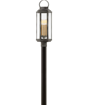 Danbury 3-Light Large Outdoor Post Top or Pier Mount Lantern in Aged Zinc