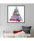 Framed Christmas Tree by Jenny Frean Canvas Wall Art Print (30  W x 30  H), Sylvie Black Frame