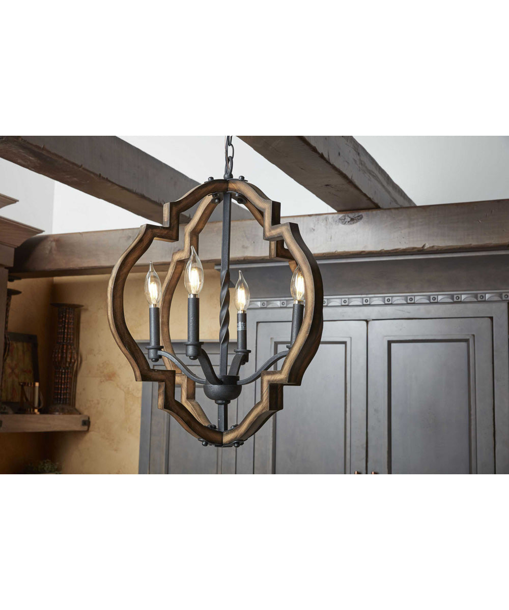 Spicewood 4-Light Farmhouse Chandelier Light Gilded Iron