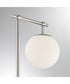 Lencho 1-Light Floor Lamp Brushed Nickel/Frost Glass Shade