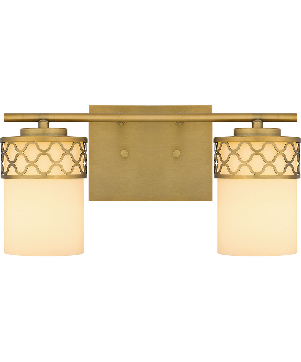 Tenley Medium 2-light Bath Light Aged Brass