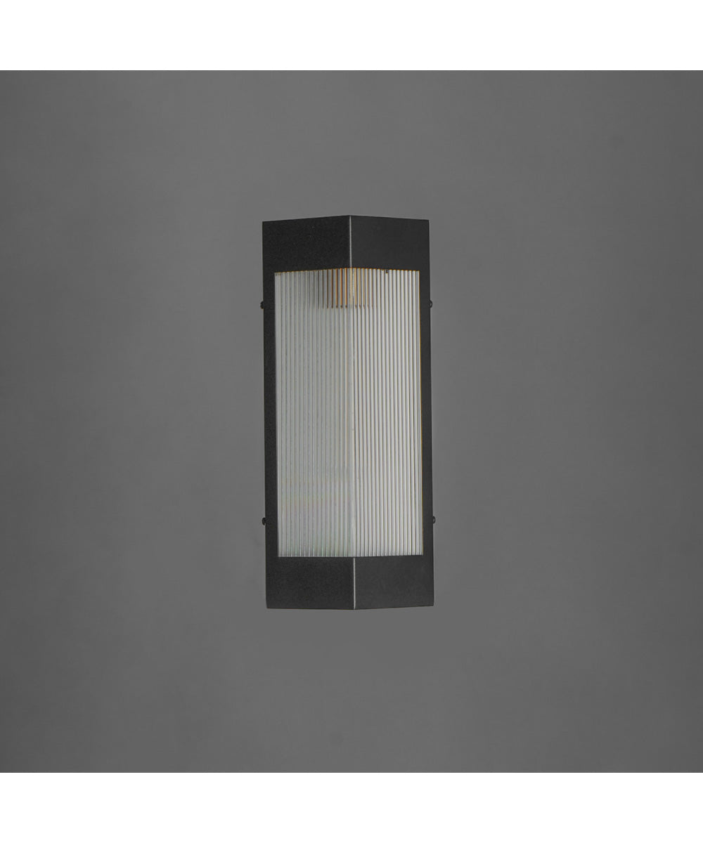 Triform 14 inch Outdoor Wall Sconce Black / Antique Brass