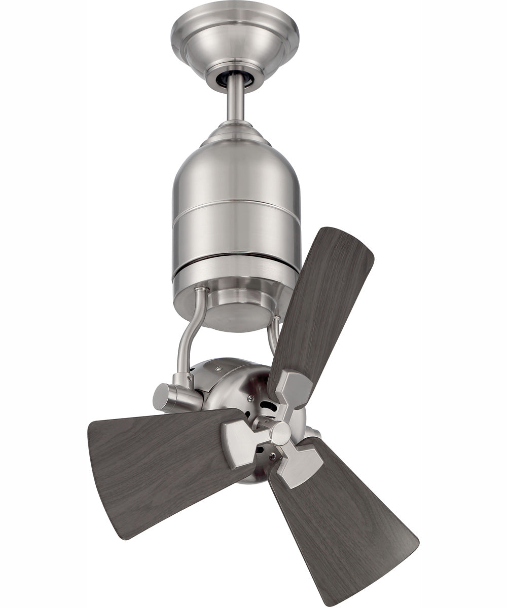 18" Bellows Uno Ceiling Fan Brushed Polished Nickel