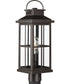 Williamston 1-Light Clear Glass Transitional Style Outdoor Post Lantern Antique Bronze