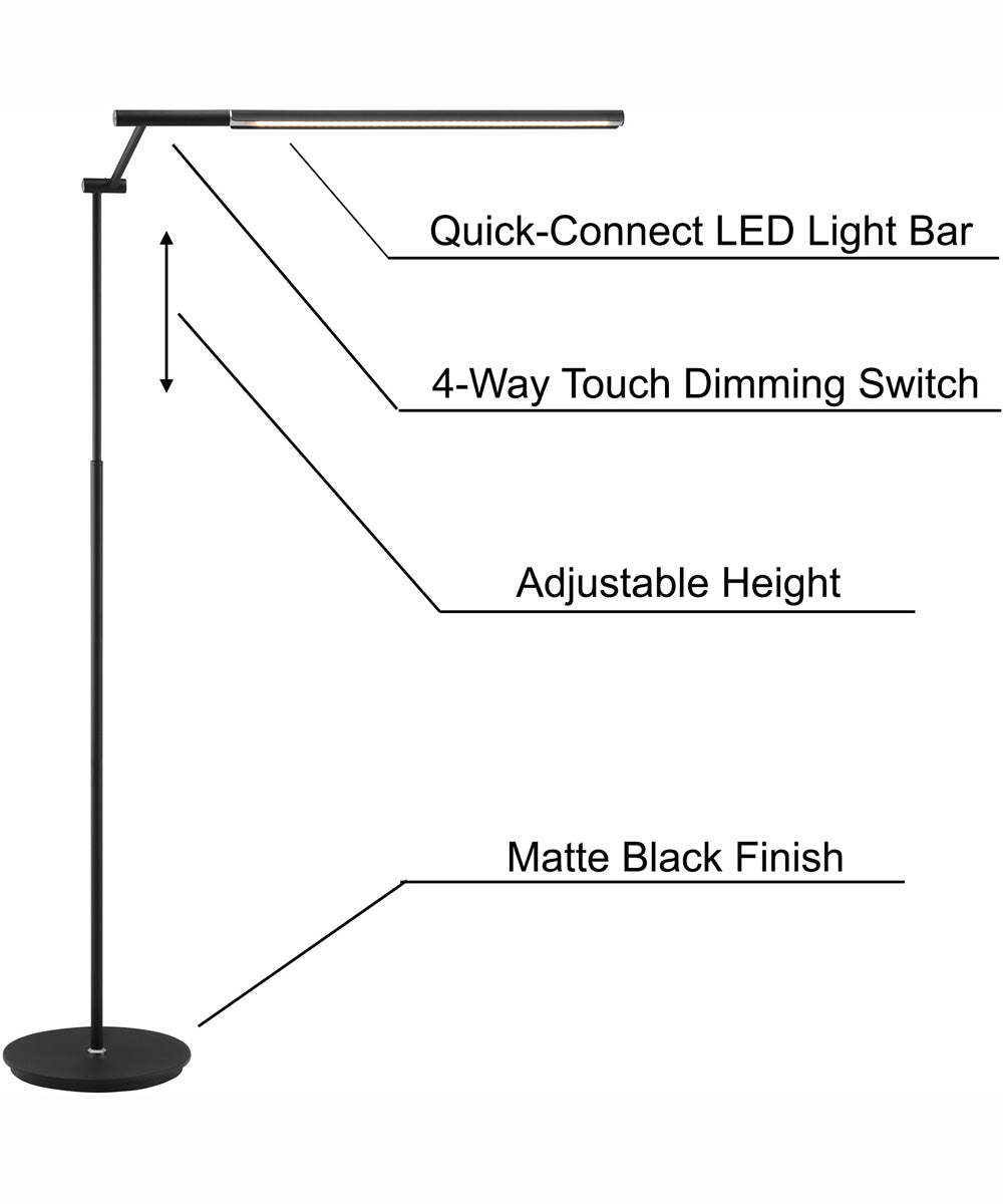Tilla 1-Light Led Floor Lamp Black