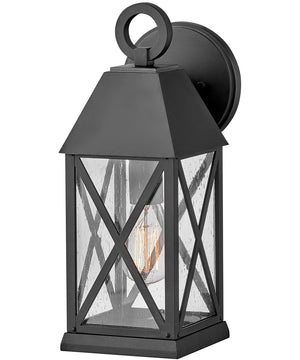 Briar 1-Light Small Outdoor Wall Mount Lantern in Museum Black