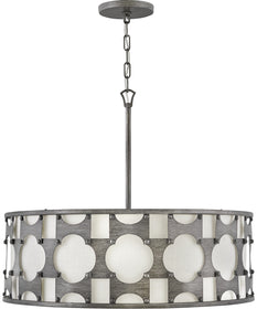 Carter 6-Light Large Drum in Weathered Bronze