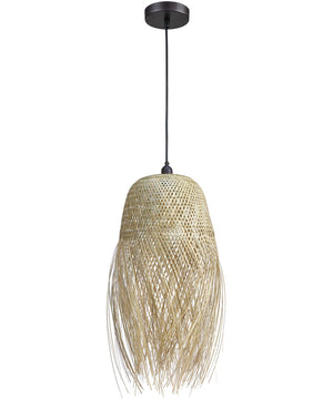 Marooner 1-Light Pendant Natural Finish/a Woven Bamboo Shade