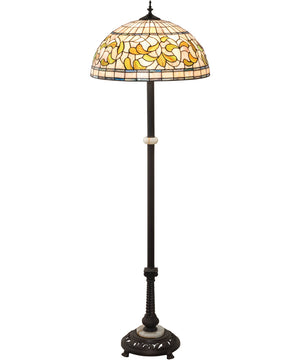 62" Wide Tiffany Turning Leaf Floor Lamp