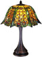 21"H Shell and Diamond  Tiffany Table Lamp