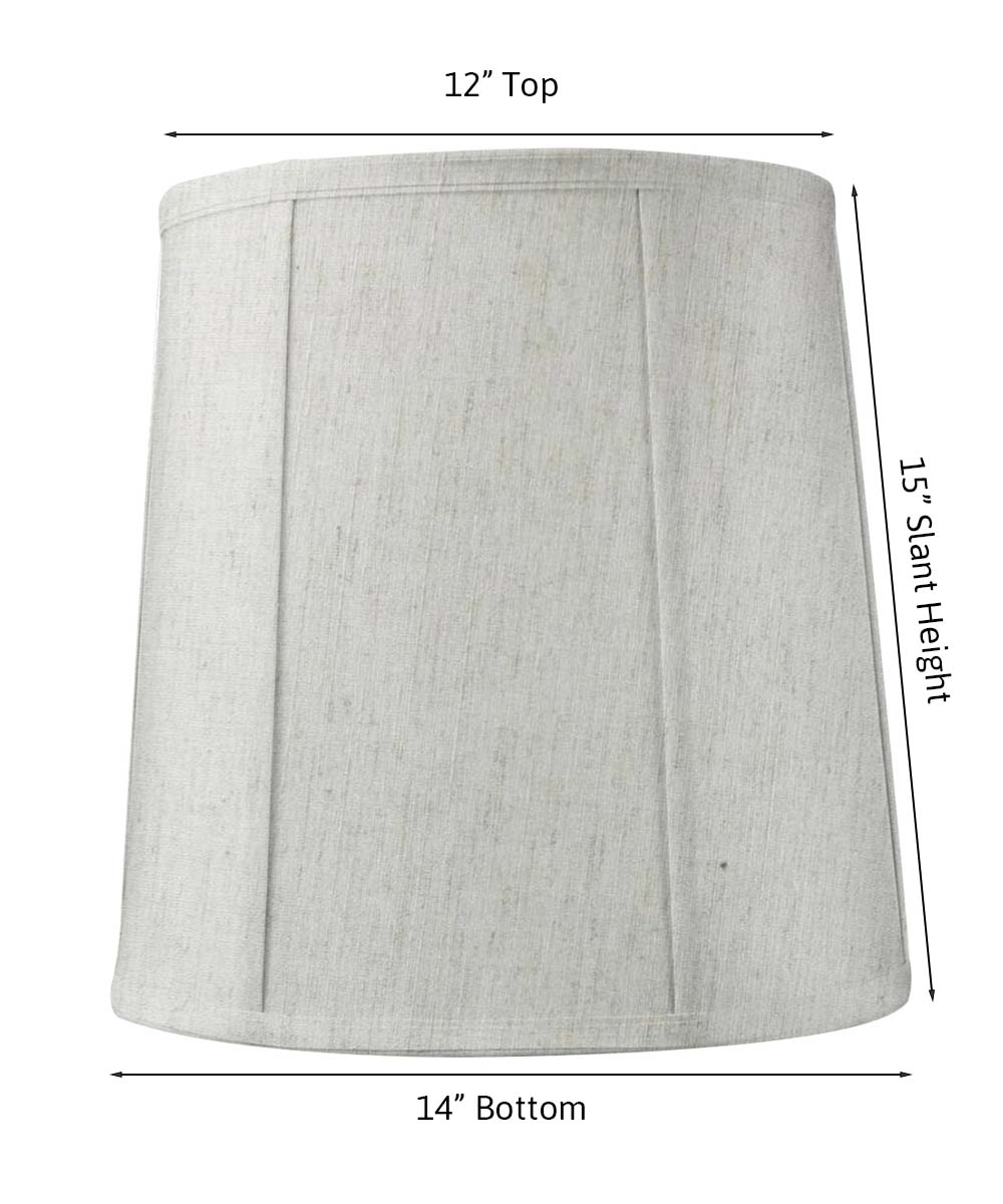 14"W x 15"H Softback Drum Shade Textured Oatmeal Fabric