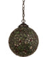 9" Wide Holly Ball Pendant