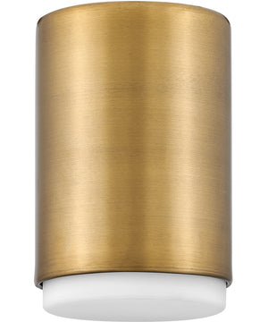 Cedric 1-Light Extra Small Flush Mount in Lacquered Brass