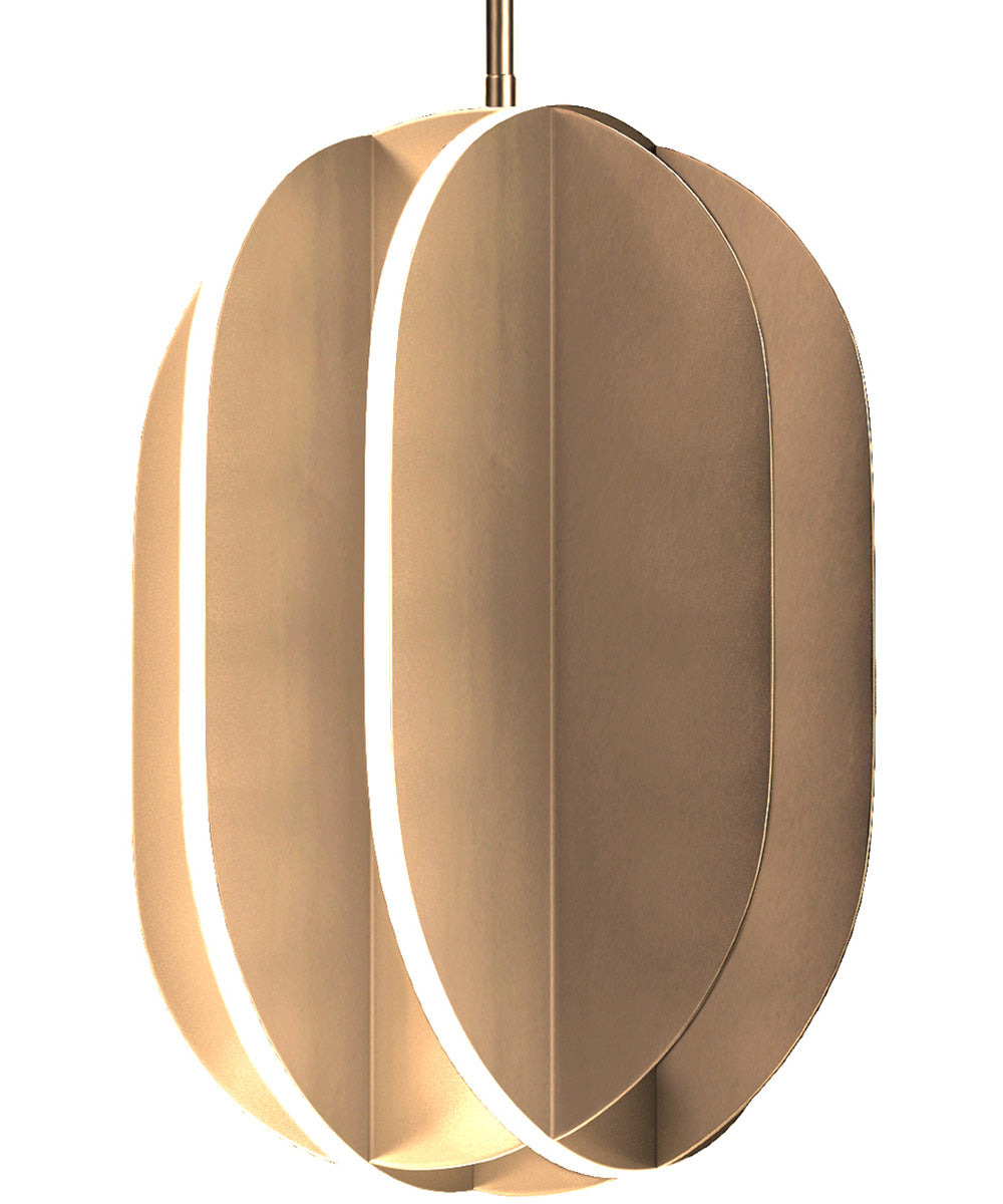 Interval LED Medium Ellipse Pendant Satin Brass