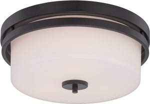 15"W Parallel 3-Light Close-to-Ceiling Aged Bronze
