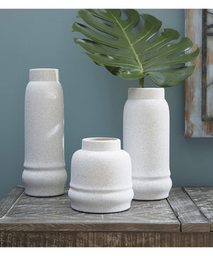 Jayden Vase Set (3/CN) White