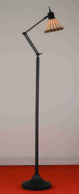 68"H Geometric Tiffany Cone with Arched Swing Arm