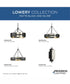 Lowery 6-Light Matte Black/Aged Silver Leaf Industrial Luxe Pendant Matte Black