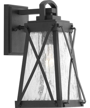 Creighton 1-Light Small Wall-Lantern Textured Black