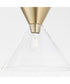 Beldar 1-light Pendant Aged Brass w/ Clear Glass