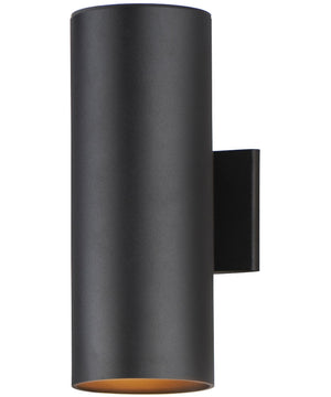 Outpost 2-Light 6 inchW x 15 inchH Outdoor Wall Sconce Black