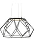 Geodesic LED Modern Style Medium Hanging Pendant Light Matte Black