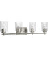 Adley 4-Light Clear Glass New Traditional Bath Vanity Light Brushed Nickel