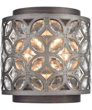 Rosslyn 9'' High 2-Light Sconce - Weathered Zinc