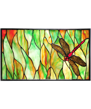 8" X 14"H Tiffany Dragonfly Stained Glass Window