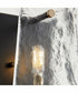 Tioga 1-light Wall Mount Light Fixture Textured Black w/ Aged Brass