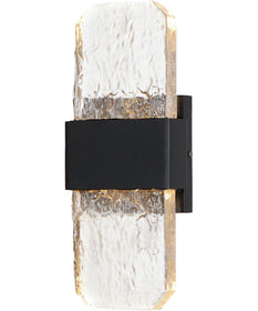 Rune LED Outdoor Wall Sconce - Small Black