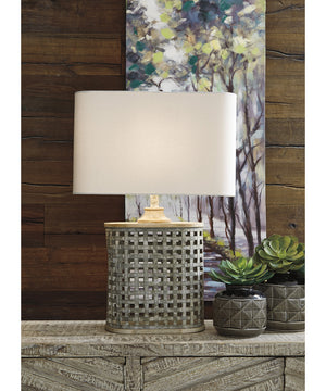 30"H Deondra Metal Table Lamp (1/CN) Gray