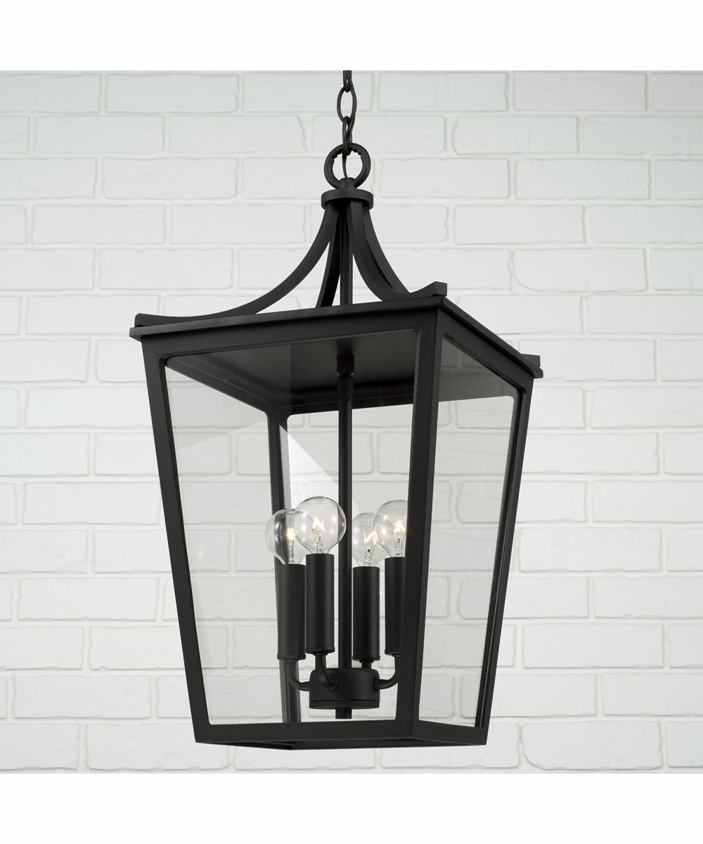 Adair 4-Light Outdoor Hanging-Lantern Black