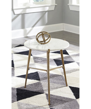 21"H Chadton Accent Table White/Gold