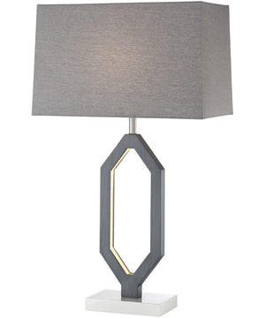 Desmond 2-Light Table Lamp W/Led Night Charcoal Grey/White