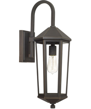 Ellsworth 1-Light Outdoor Wall Mount In Oiled Bronze With Clear Glass