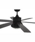 52" Rugged 2-Light Indoor/Outdoor Ceiling Fan Flat Black/Painted Nickel