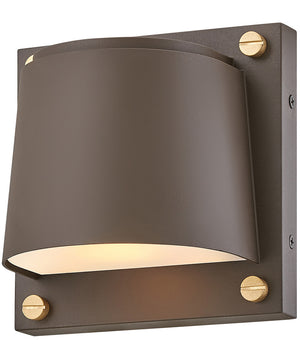 Scout 1-Light Small LED Wall Mount Lantern in Architectural Bronze